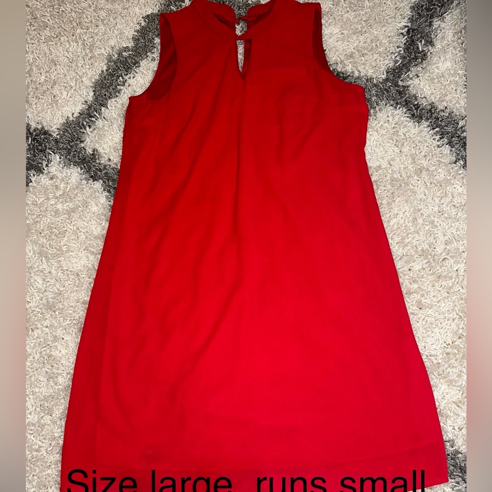 I.N. San Francisco Vibrant Red Mini Dress large